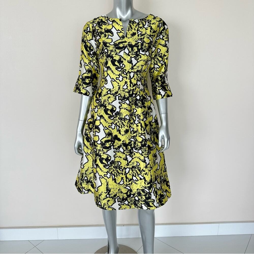 Oscar De La Renta Floral Dress size 6 US Authentic Retail 2500$